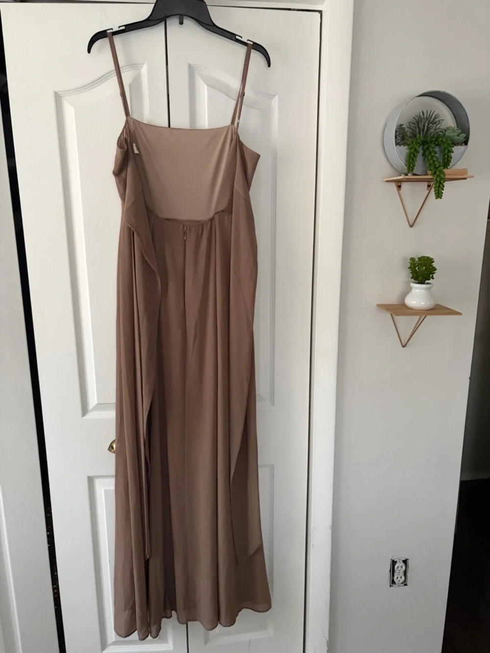 Show Me Your MuMu Taupe Spaghetti Strap Maxi Dress - Picture 2 of 2